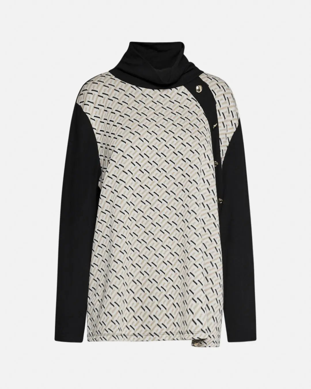 Maglia bottoni fantasia NERO DORABELLA PIU' 53