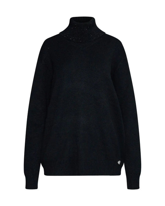 Maglia collo alto staccabile NERO A DORABELLA PIU'