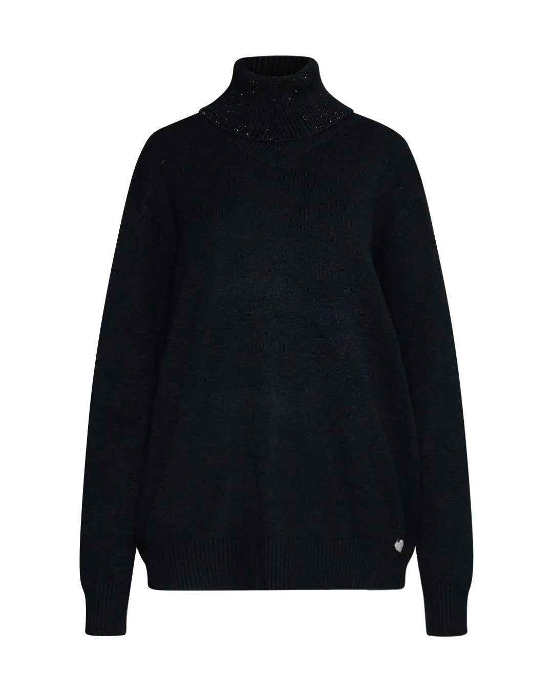 Maglia collo alto staccabile NERO A DORABELLA PIU'