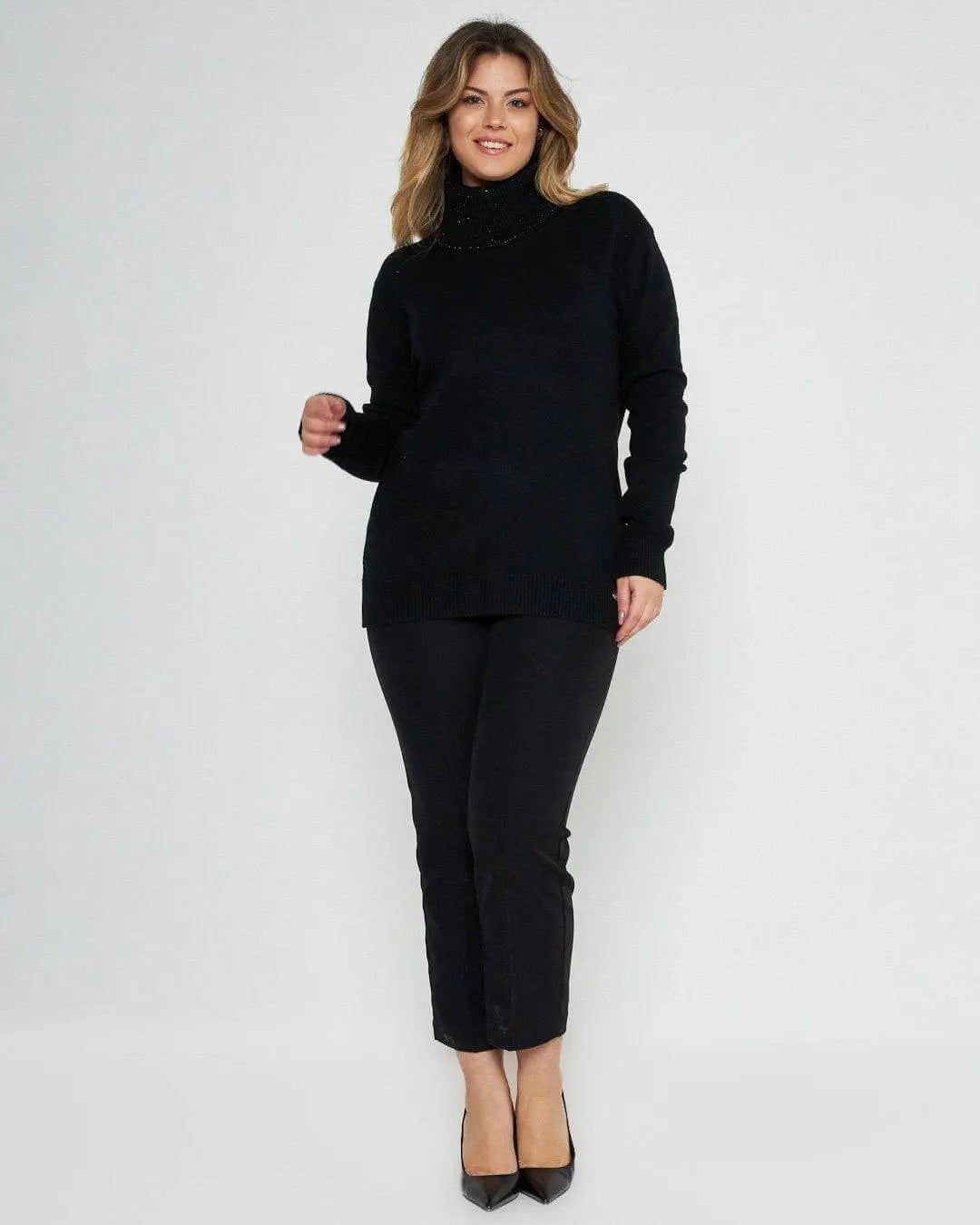 Maglia collo alto staccabile NERO A DORABELLA PIU'