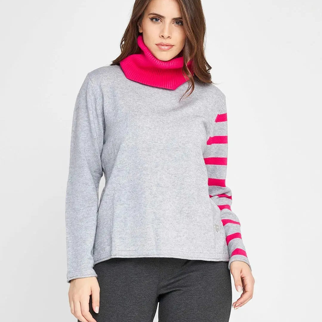 Maglia collo staccabile GRIGIO CHIARO DORABELLA PIU' XL