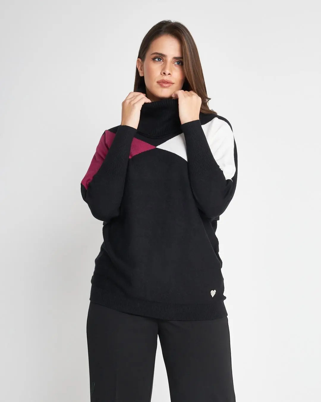 Maglia collo staccabile NERO DORABELLA CURVY