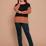 Maglia color block e collo rimovibile RAME DORABELLA CURVY