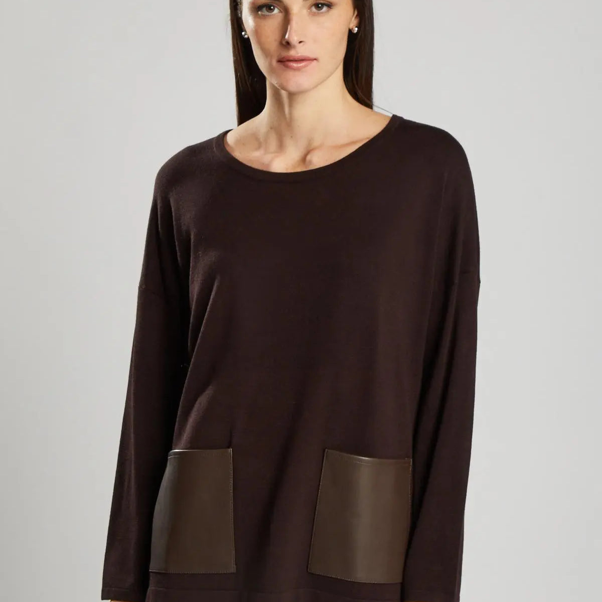 Maglia con applicazione tasche MORO IRONICA XL