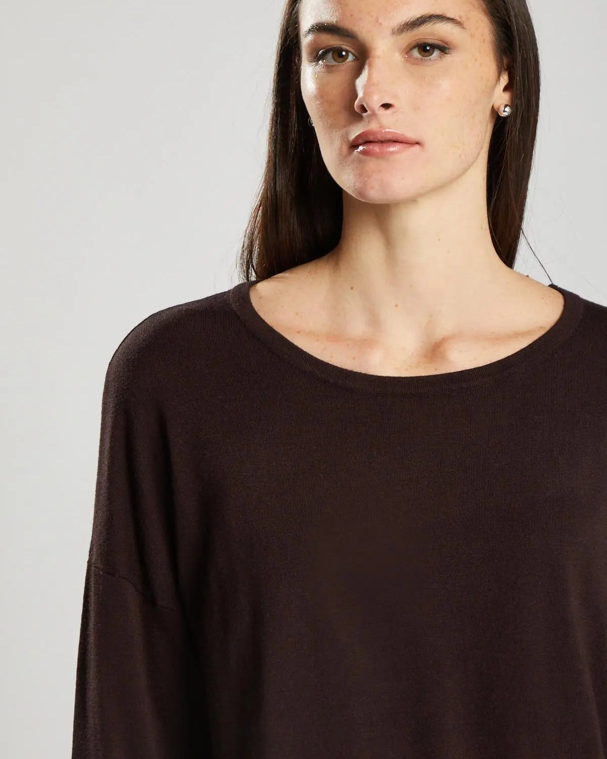 Maglia con applicazione tasche MORO IRONICA