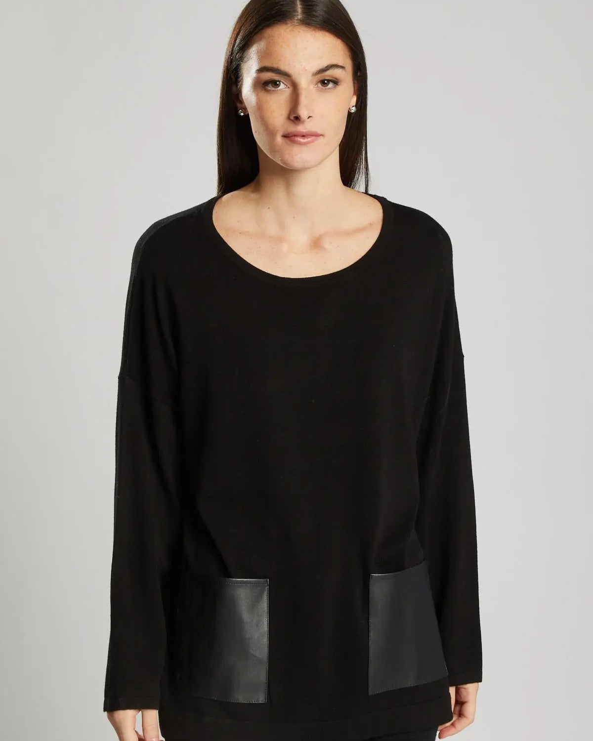 Maglia con applicazione tasche NERO IRONICA XL