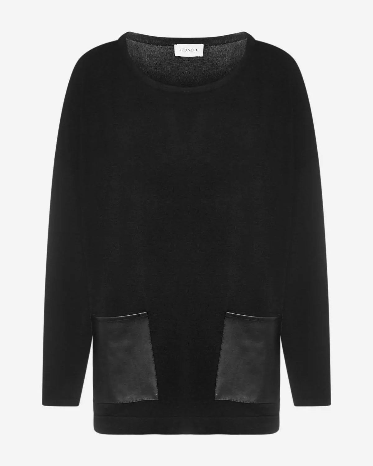 Maglia con applicazione tasche NERO IRONICA