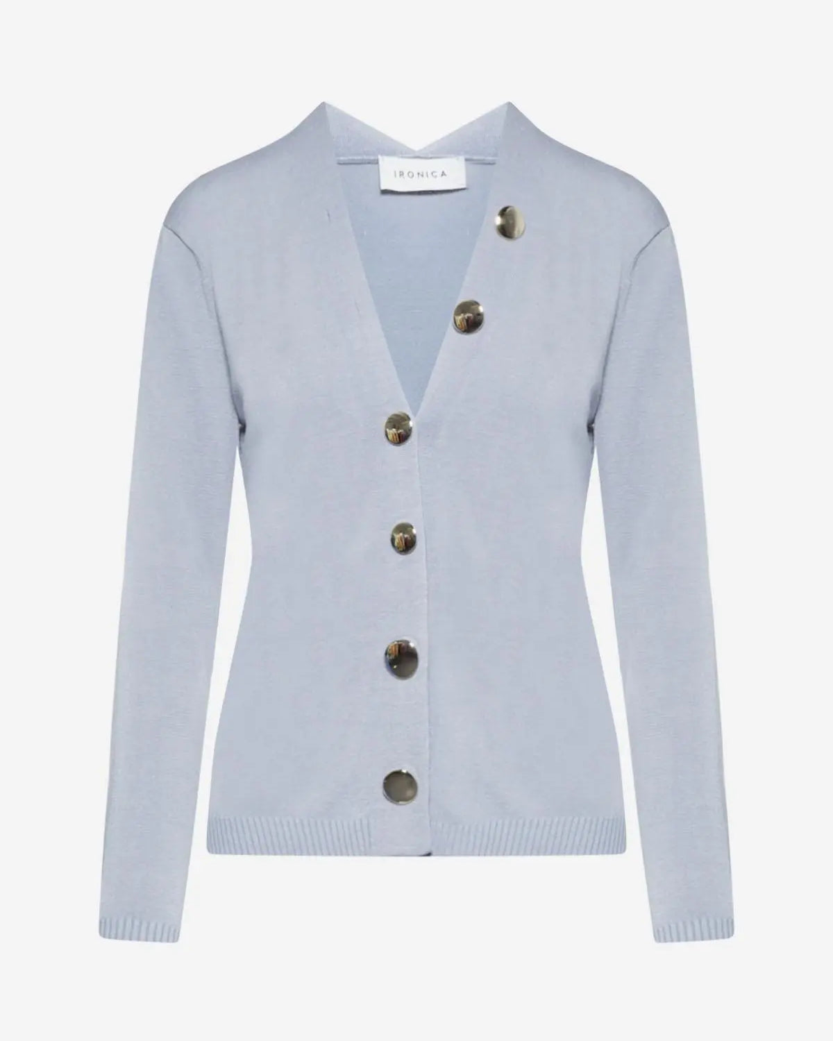 Maglia con bottoni metallo AZZURRO IRONICA