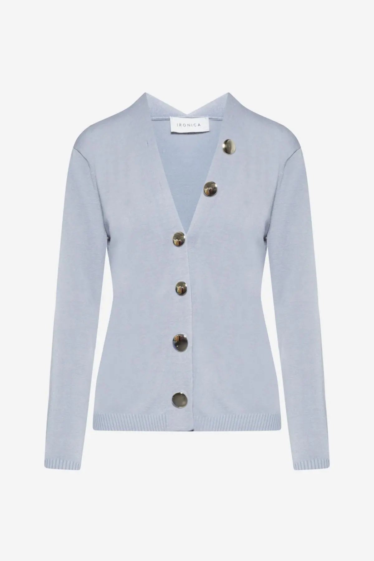 Maglia con bottoni metallo AZZURRO IRONICA