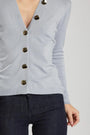 Maglia con bottoni metallo AZZURRO IRONICA