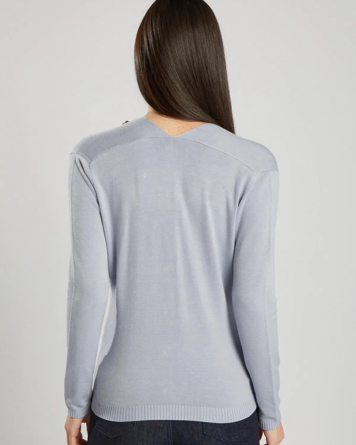 Maglia con bottoni metallo AZZURRO IRONICA