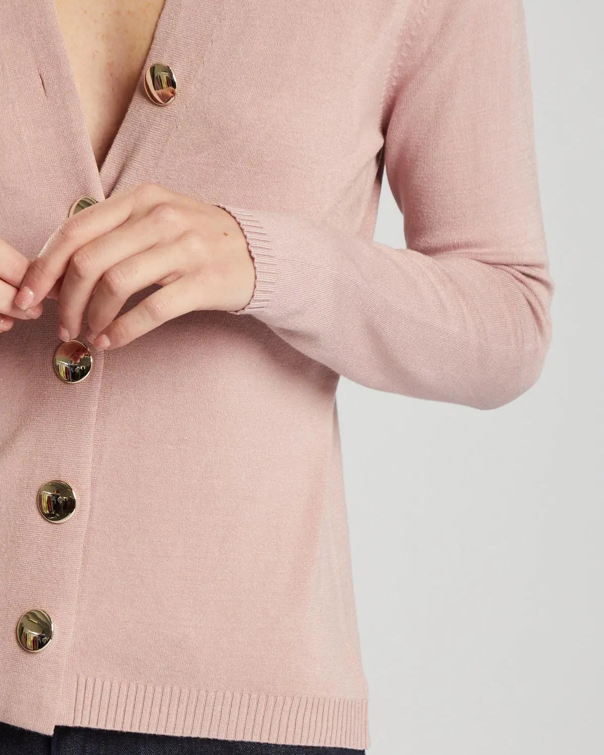 Maglia con bottoni metallo ROSA IRONICA