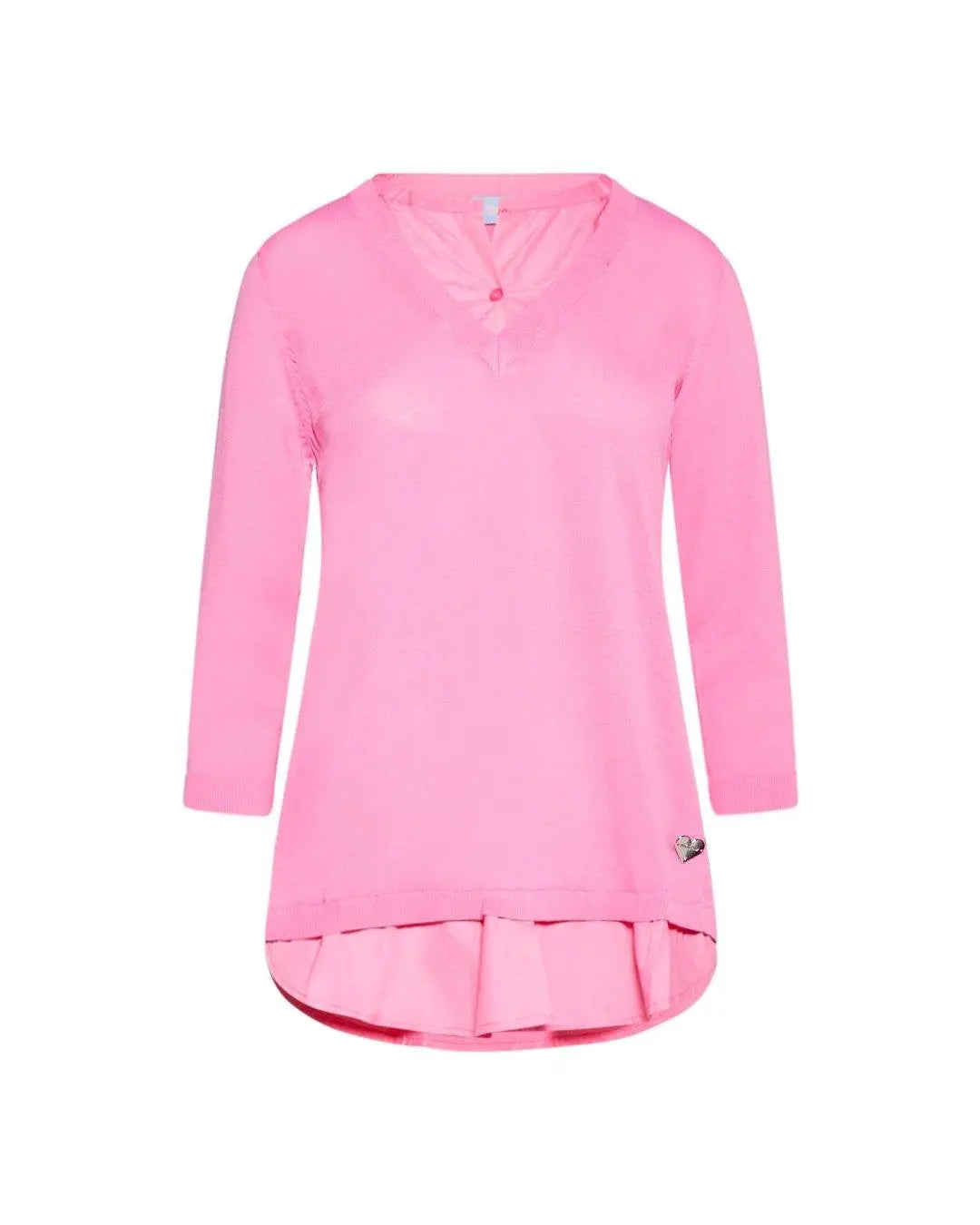 Maglia con camicia ROSA BUBBLE DORABELLA