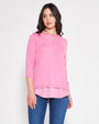 Maglia con camicia ROSA BUBBLE DORABELLA