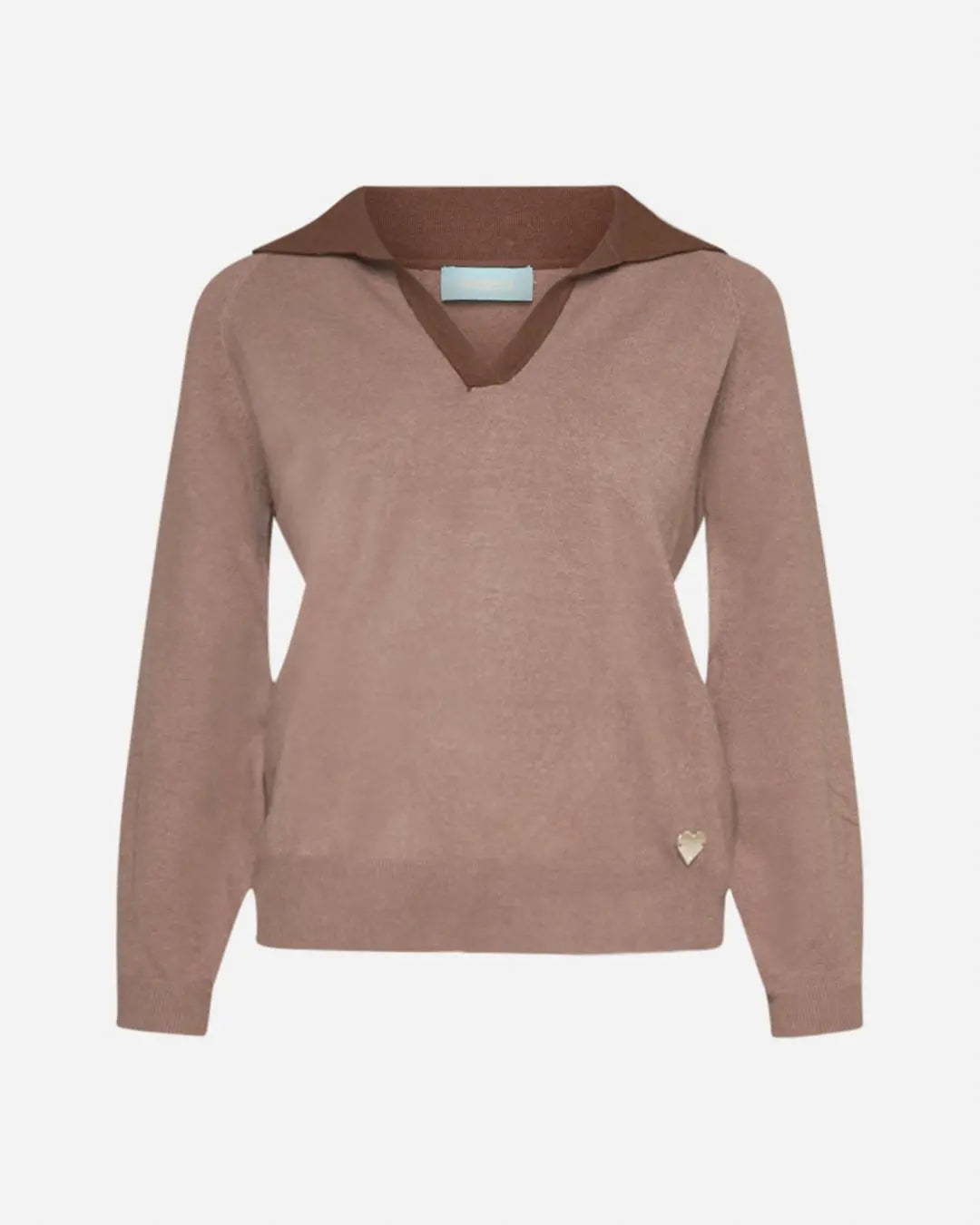 Maglia con collo a polo NOCCIOLA DORABELLA