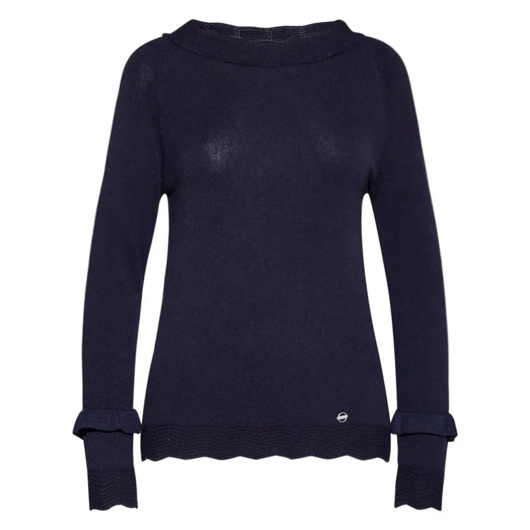 Maglia con collo lavorato BLU IRONICA XXL