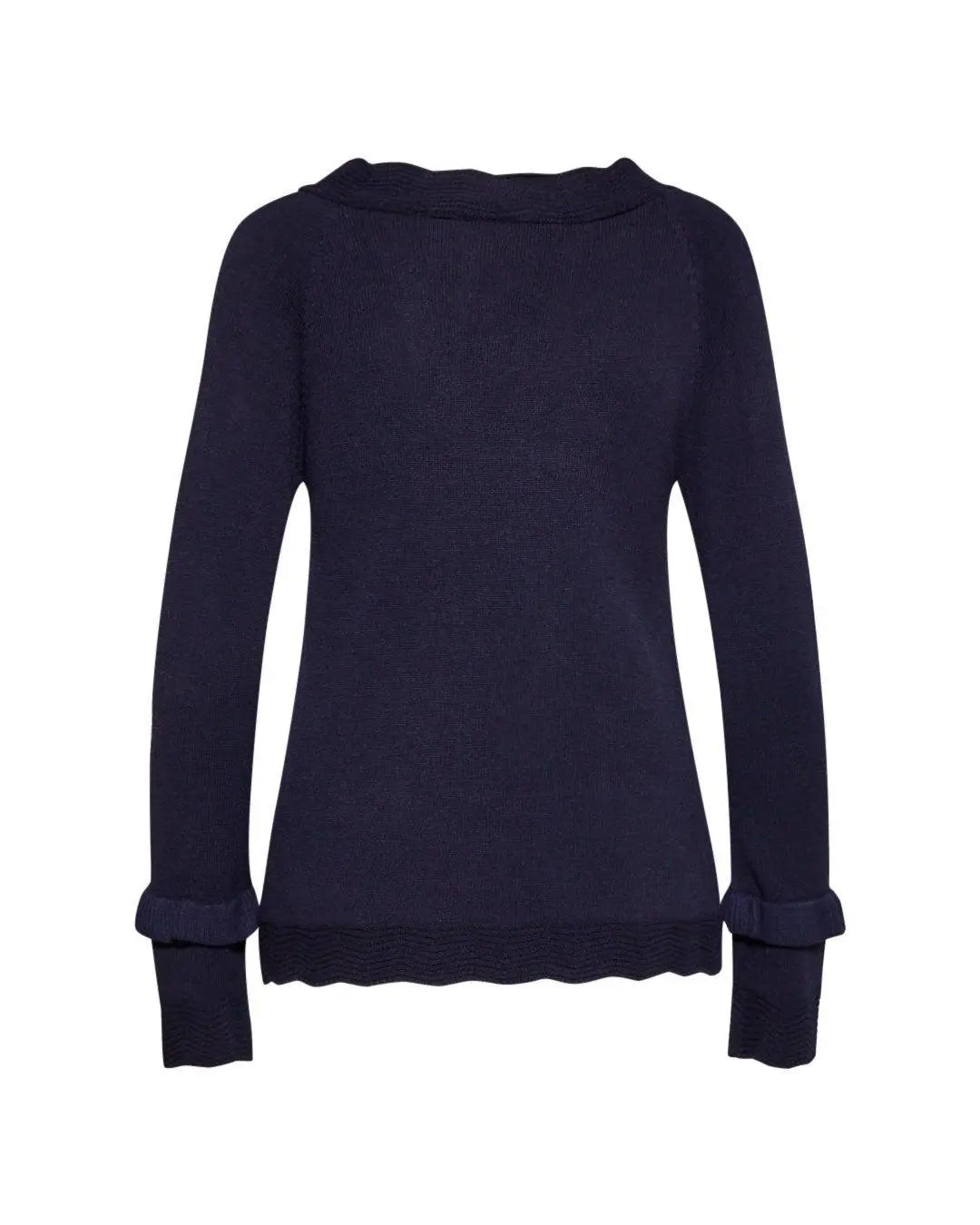 Maglia con collo lavorato BLU IRONICA