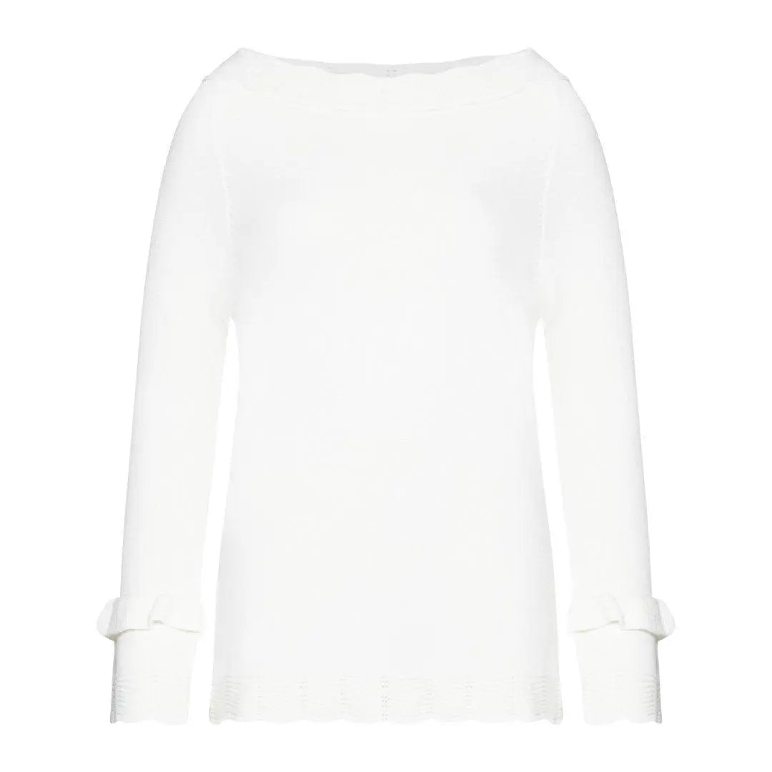 Maglia con collo lavorato PANNA IRONICA XXL