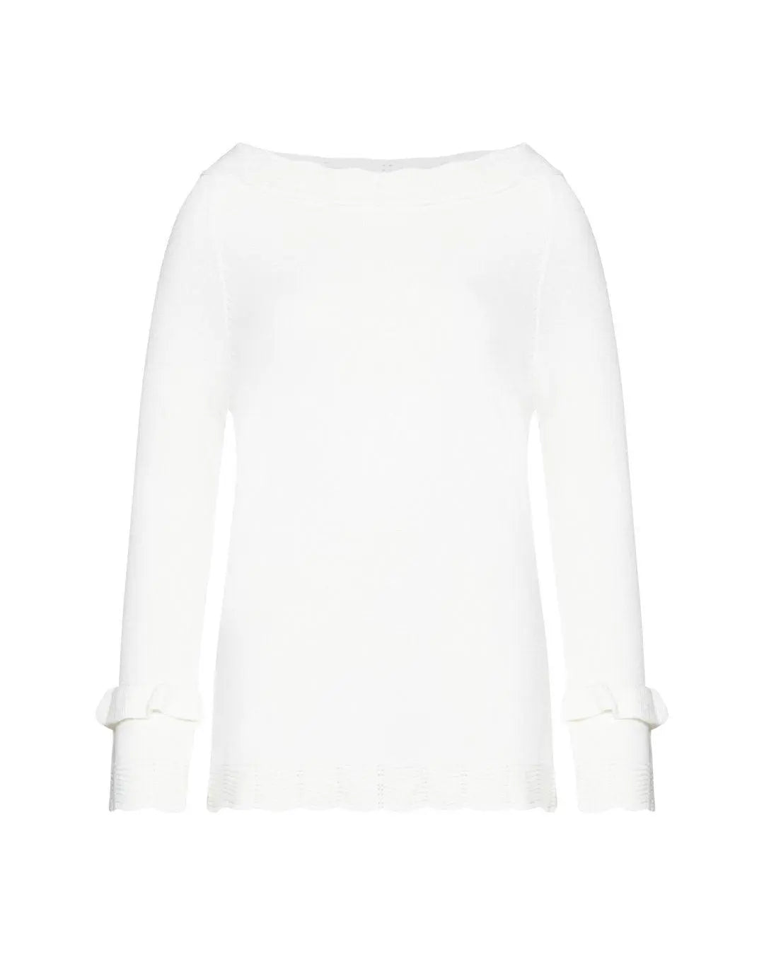 Maglia con collo lavorato PANNA IRONICA XXL