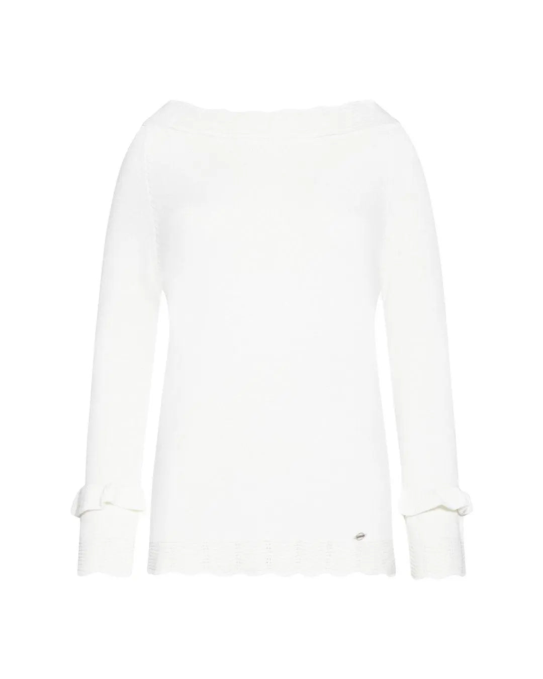 Maglia con collo lavorato PANNA IRONICA