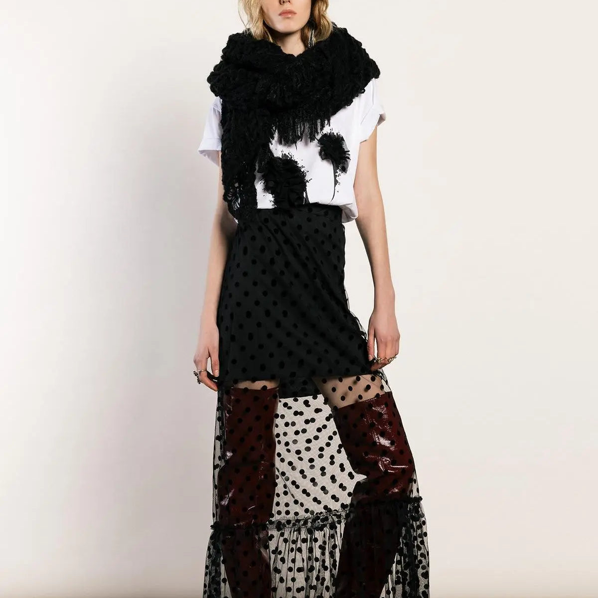 Maglia con dettagli BIANCO-NERO IRONICA