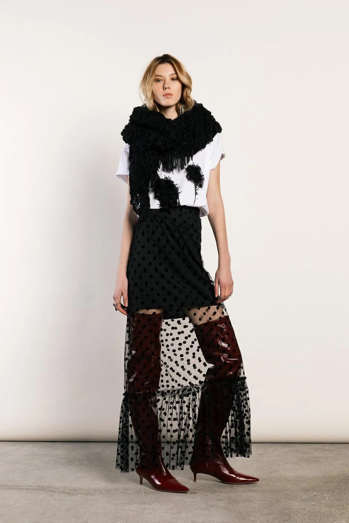 Maglia con dettagli BIANCO-NERO IRONICA