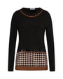 Maglia con dettagli geometric NERO-MORO DORABELLA