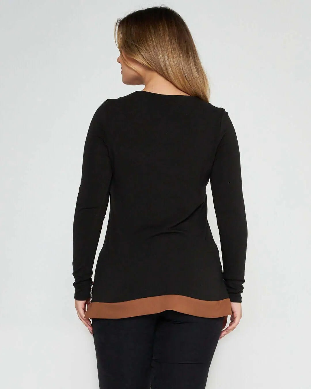 Maglia con dettagli geometric NERO-MORO DORABELLA