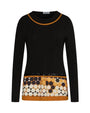 Maglia con dettagli geometric NERO-OCRA DORABELLA