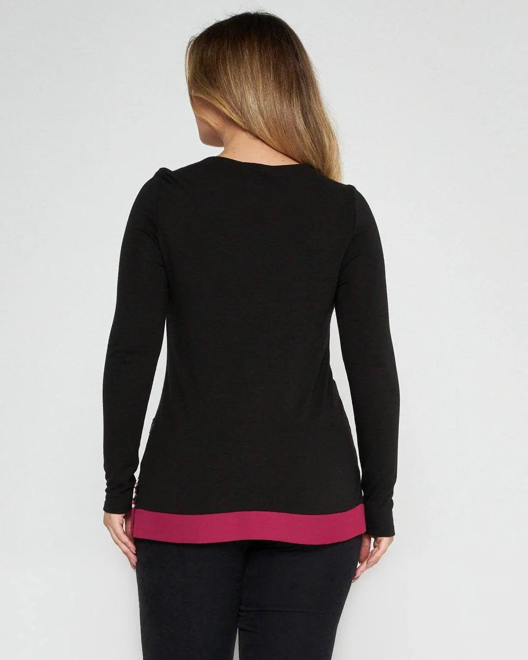 Maglia con dettagli geometric NERO-ROSSO DORABELLA