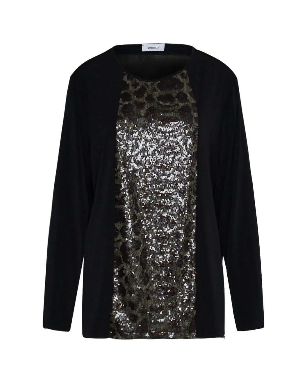 Maglia con dettaglio animalier NERO DORABELLA PIU'