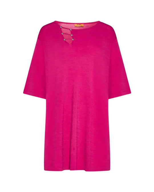 Maglia con dettaglio borchie FUXIA DORABELLA CURVY XL