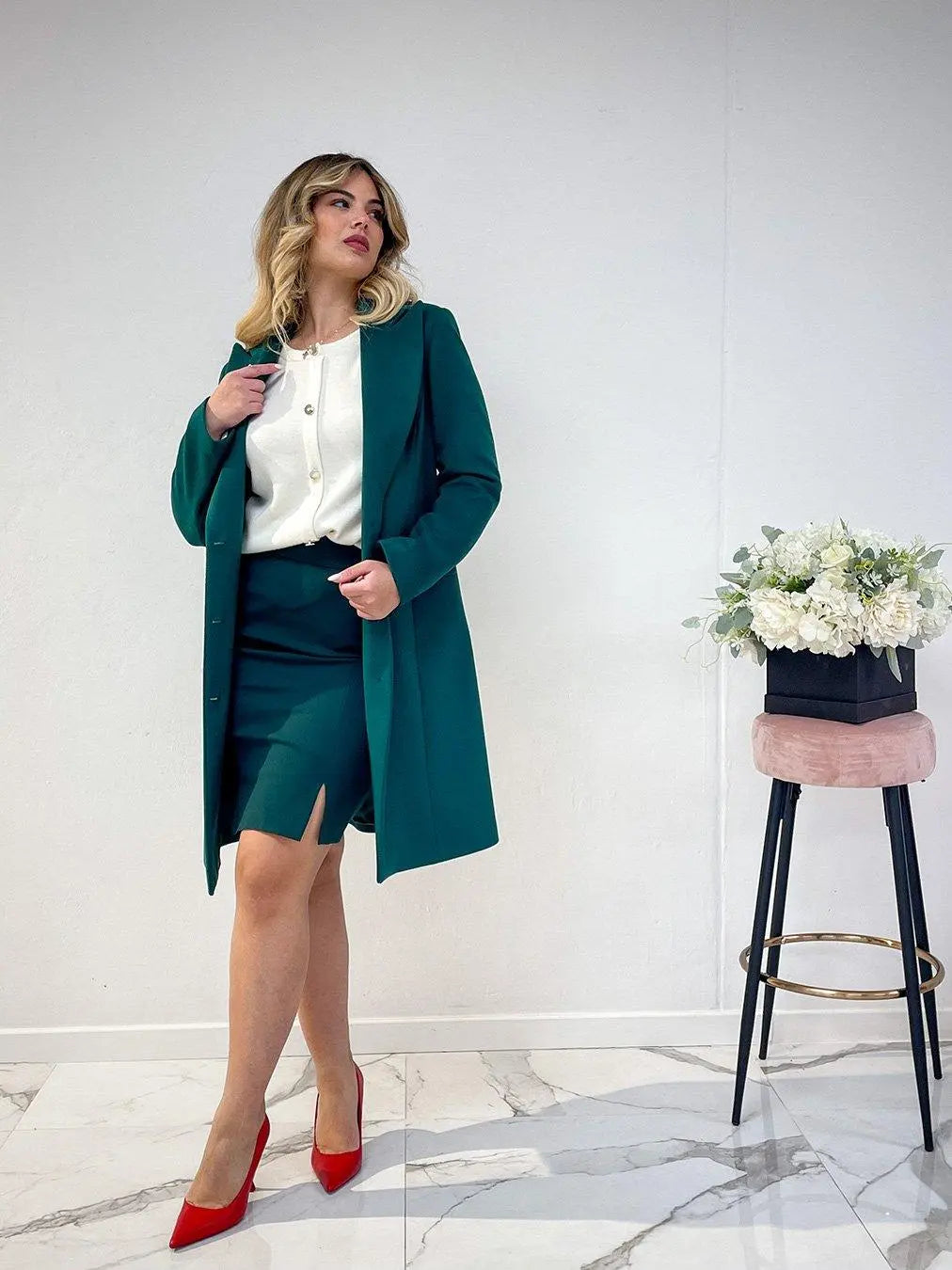 Maglia con dettaglio bottoni PANNA DORABELLA XXXL