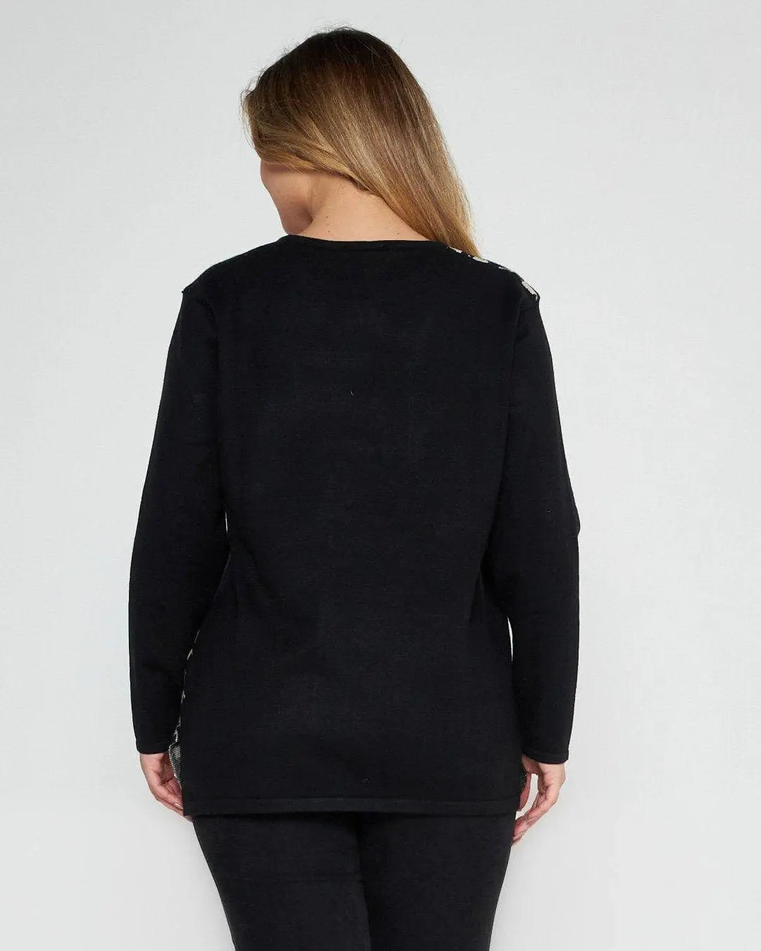 Maglia con fantasia pied de poule NERO A DORABELLA PIU'