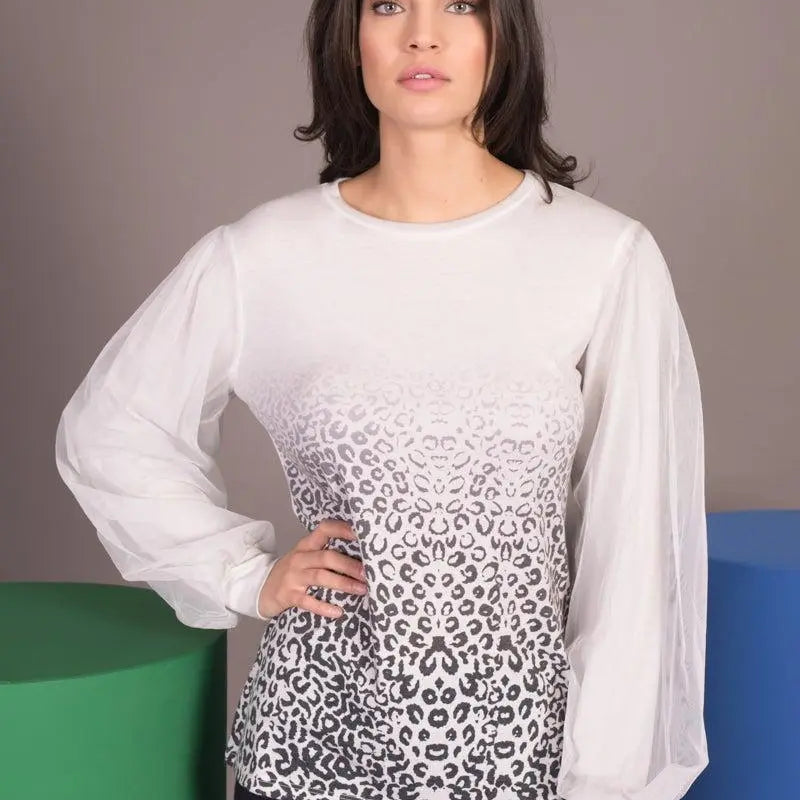 Maglia con fondo animalier GESSO IRONICA XXL