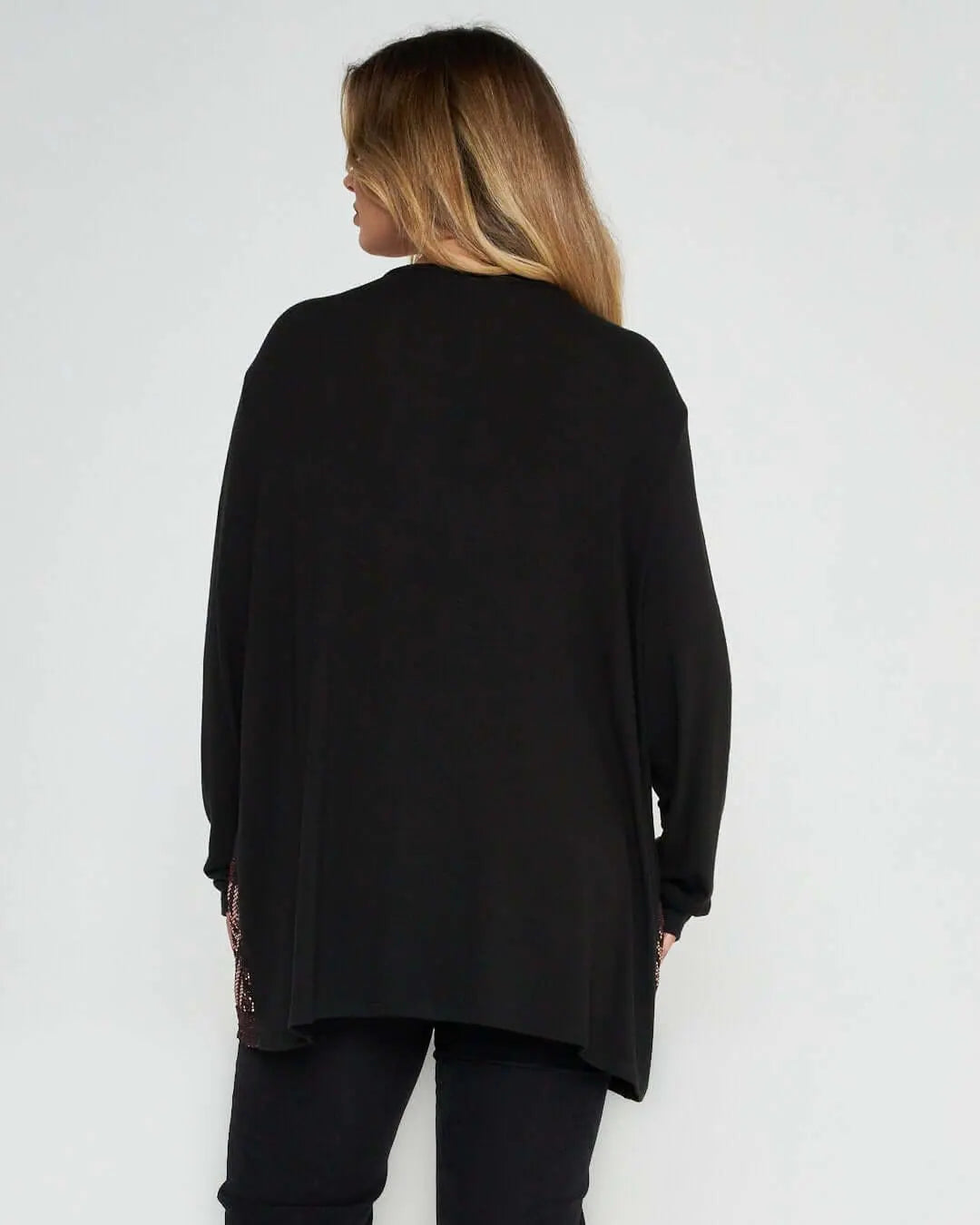 Maglia con inserti in lurex NERO-RUGGINE DORABELLA PIU'