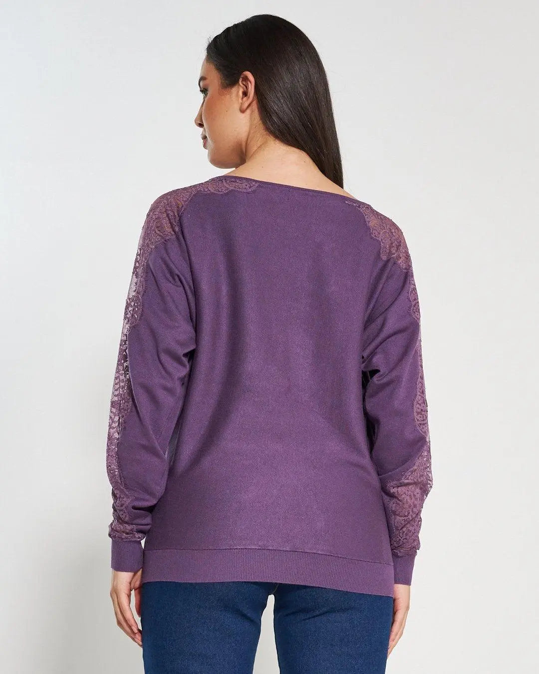 Maglia con inserti in pizzo LAVANDA DORABELLA