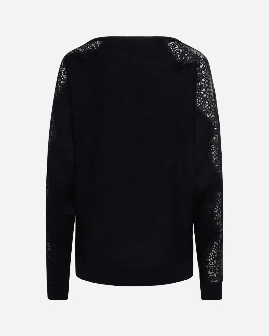 Maglia con inserti in pizzo NERO DORABELLA