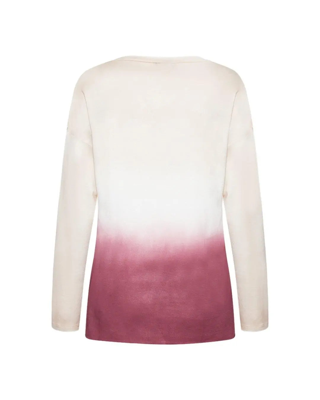 Maglia con inserti in pizzo ROSA-BORDEAUX IRONICA