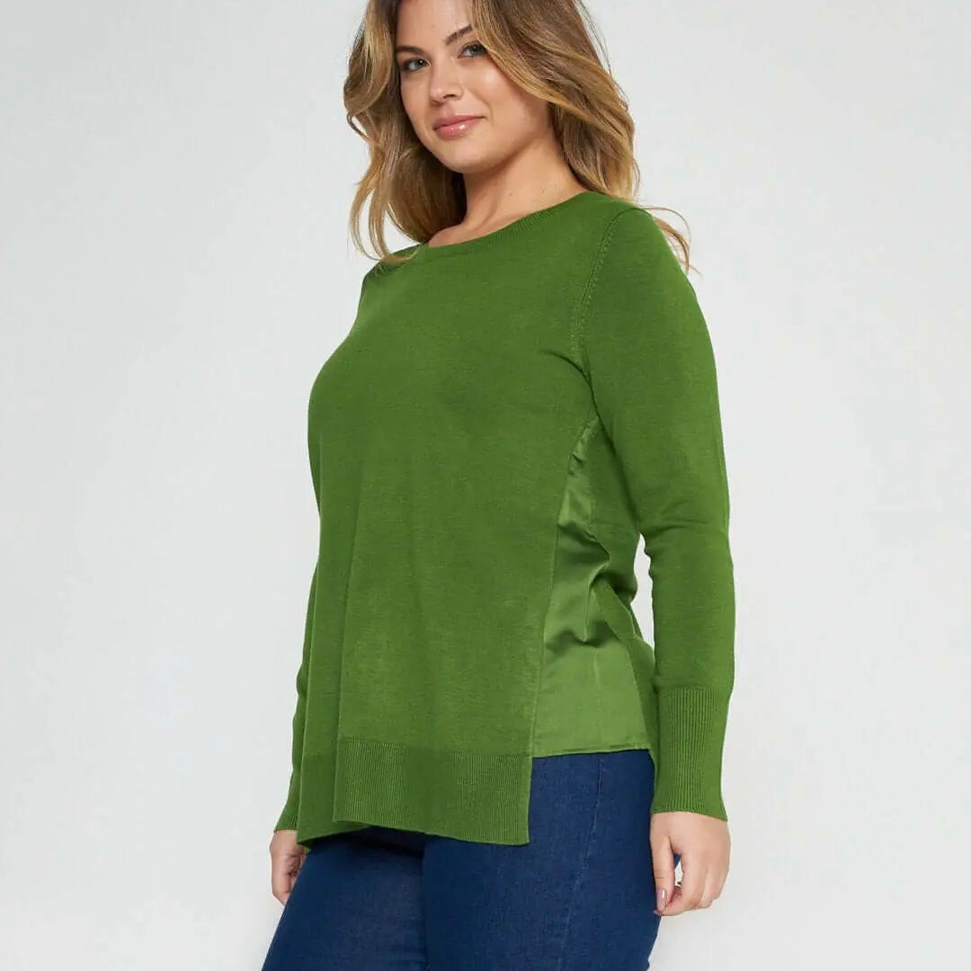 Maglia con inserto laterale VERDE EDA IRONICA XL