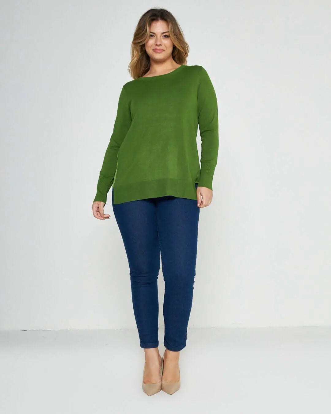 Maglia con inserto laterale VERDE EDA IRONICA