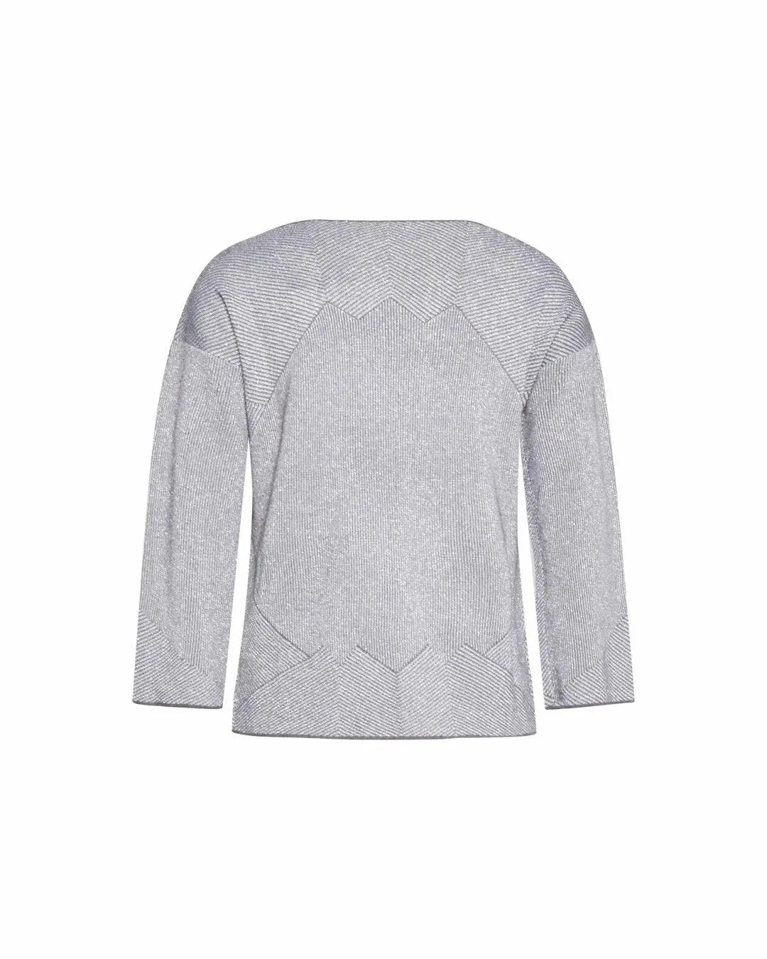 Maglia con intarsio geometrico GRIGIO IRONICA