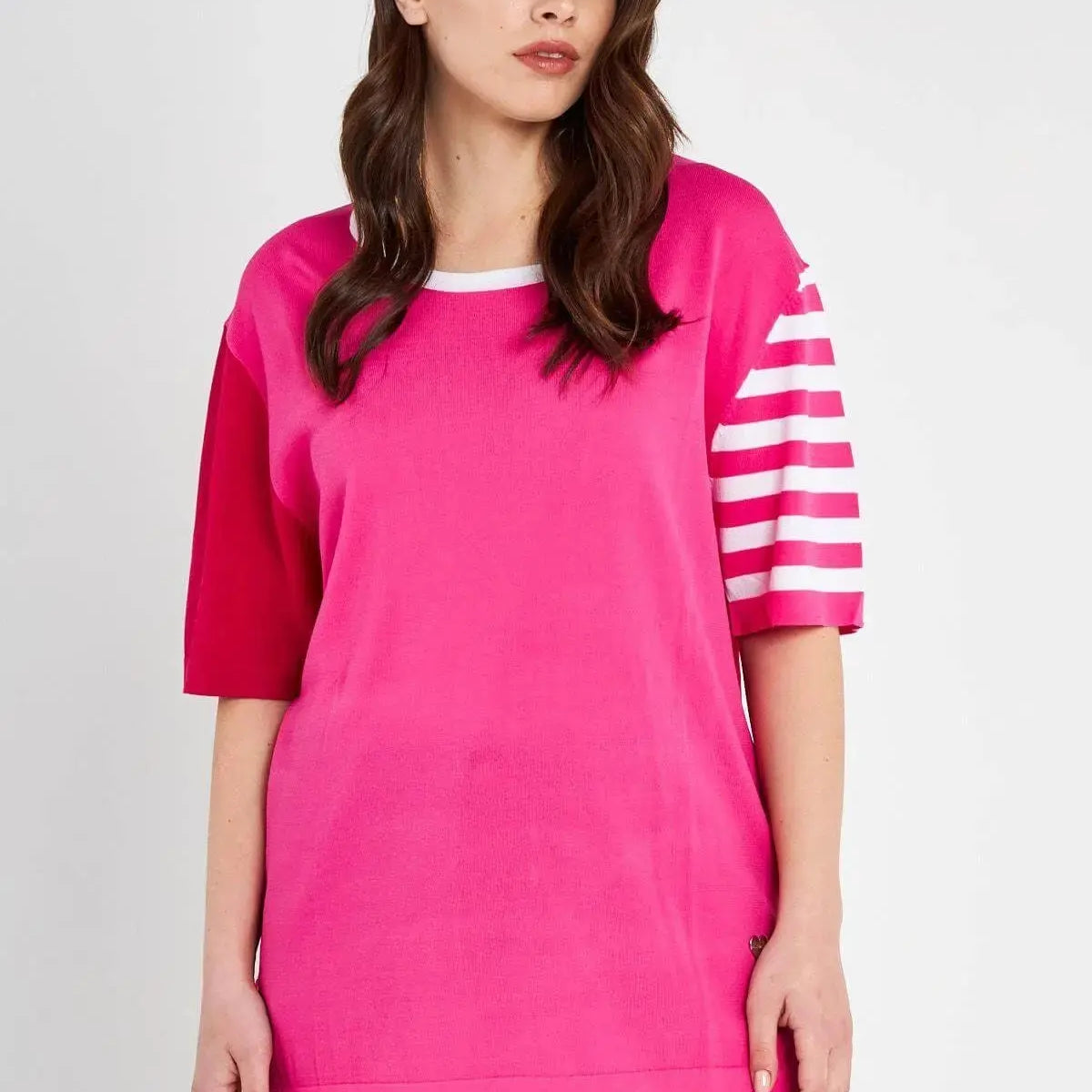 Maglia con manica righe GERANIO DORABELLA CURVY XL