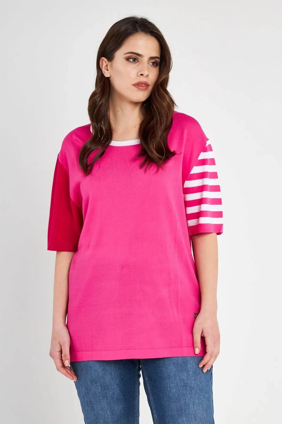 Maglia con manica righe GERANIO DORABELLA CURVY XL