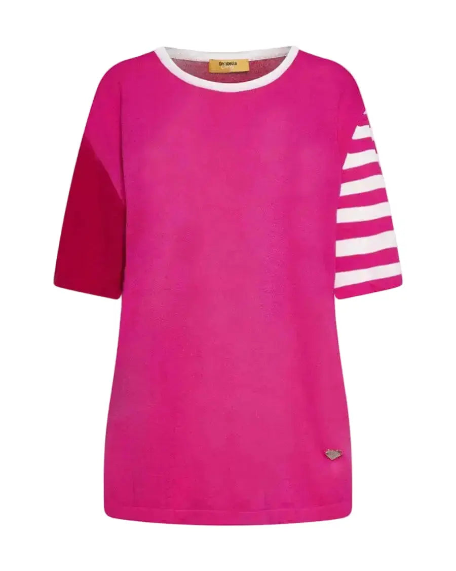 Maglia con manica righe GERANIO DORABELLA CURVY