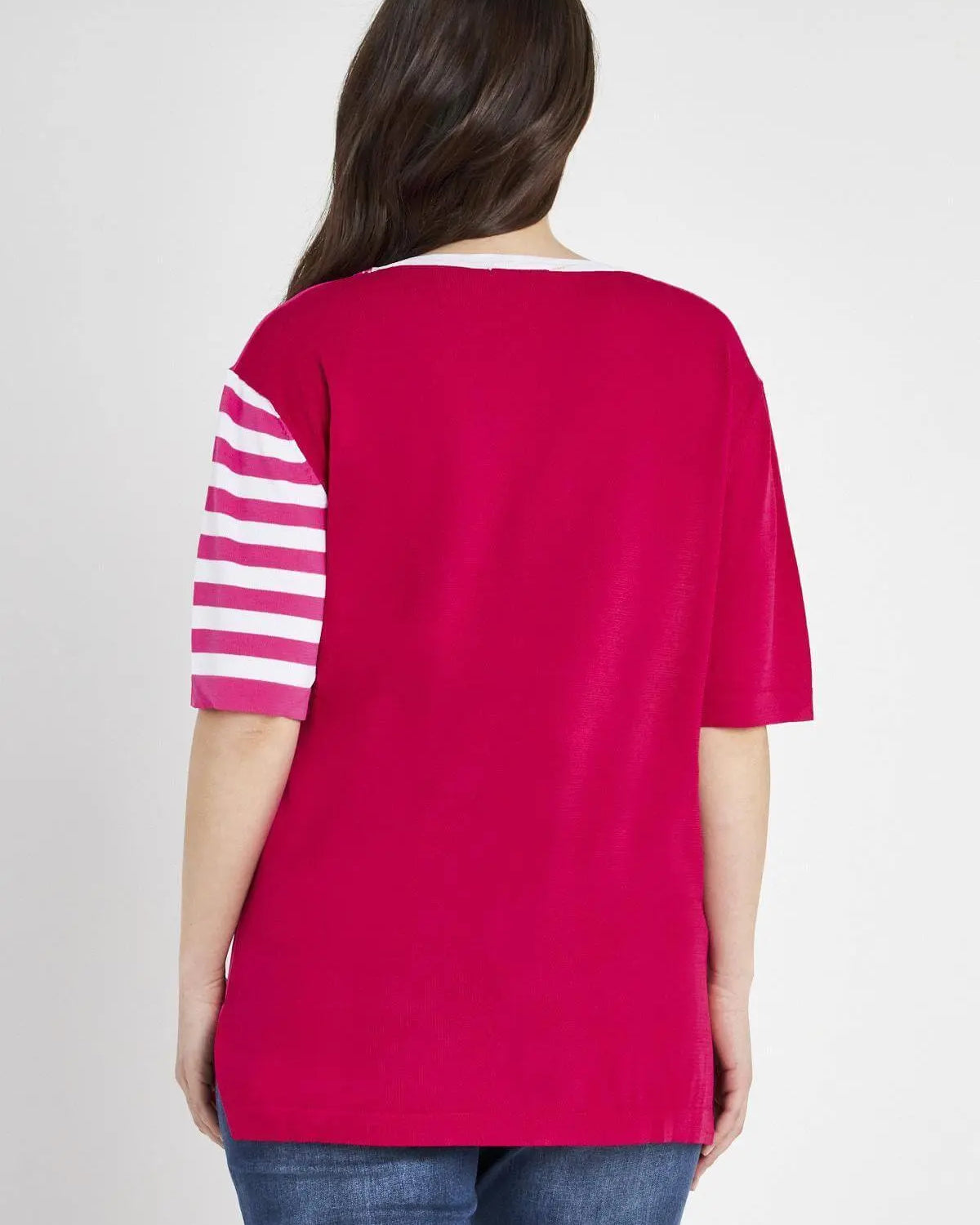 Maglia con manica righe GERANIO DORABELLA CURVY