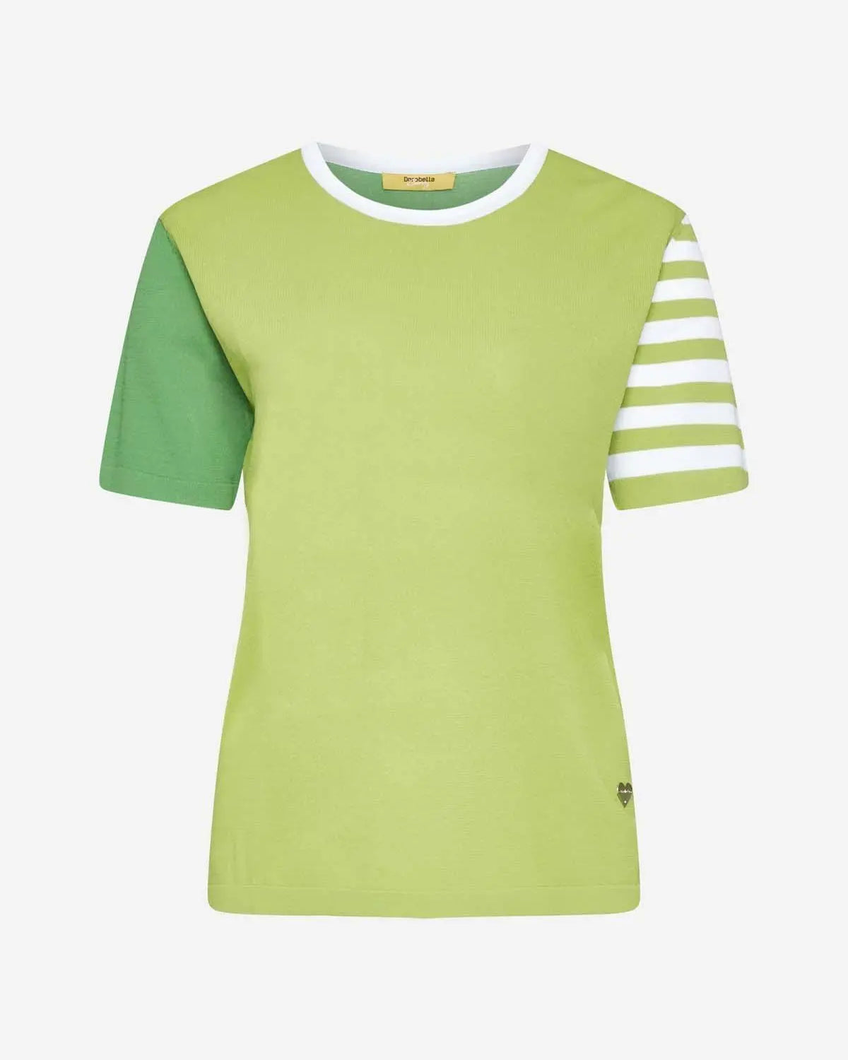Maglia con manica righe PISTACCHIO DORABELLA CURVY