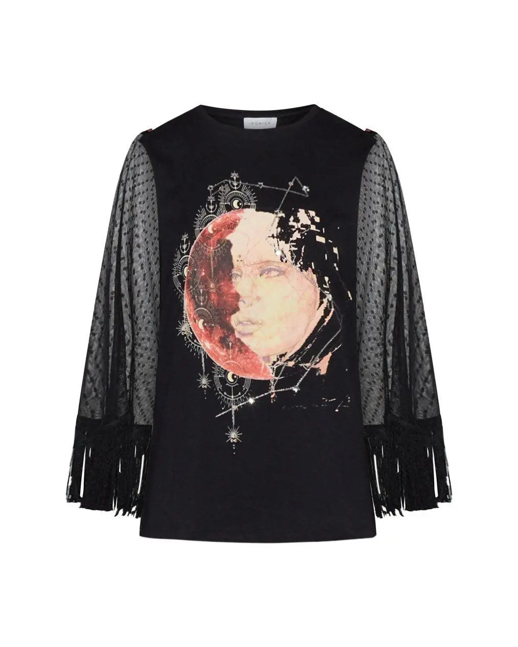 Maglia con manica trasparente NERO IRONICA XL