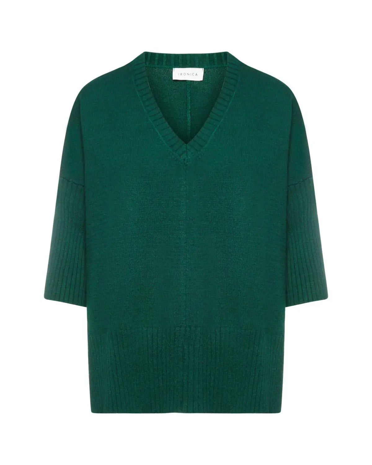 Maglia con maniche a 3/4 VERDE IRONICA