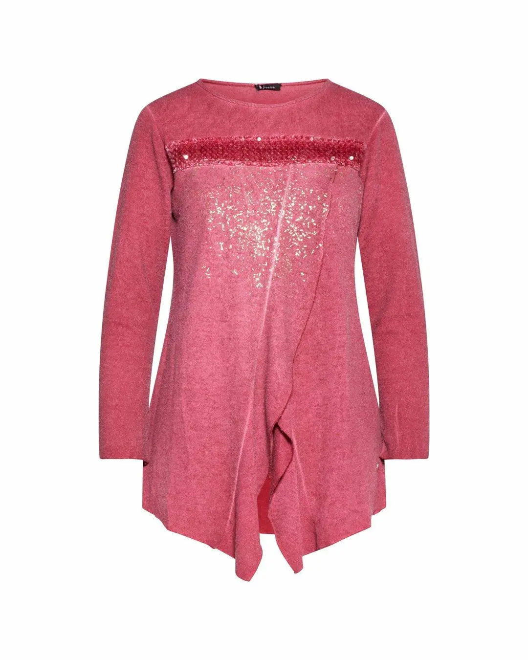 Maglia con paillettes BORDEAUX IRONICA XXL